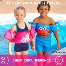 Load image into Gallery viewer, Toddler Life Jacket - Swim Vest Swim Floaties for Toddlers Girls and Boys 20-30-40-50 pounds - Kids Swim Vests for Pool, Beach, Lake and River - Baby Life Jacket Floatie Device - Swimmies