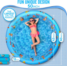 Load image into Gallery viewer, Inflatable Kiddie Pool for Kids - Kids Pools for Backyard - Swimming Pool for Kids, Toddlers, Baby - 3 Ring Pools for Inside and Outside - Durable Material with Soft Blow Up Bubble Botton, Blue