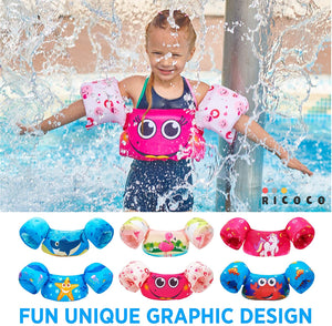 Toddler Life Jacket - Swim Vest Swim Floaties for Toddlers Girls and Boys 20-30-40-50 pounds - Kids Swim Vests for Pool, Beach, Lake and River - Baby Life Jacket Floatie Device - Swimmies