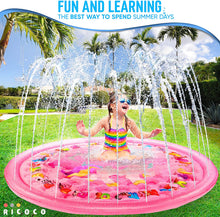 Load image into Gallery viewer, Splash Pad for Kids - Outdoor Water Toys for Toddlers - Outside Splash Mat for Kids - Water Summer Sprinkler Toys for Yard and Outdoor Backyard Activities, Unicorn