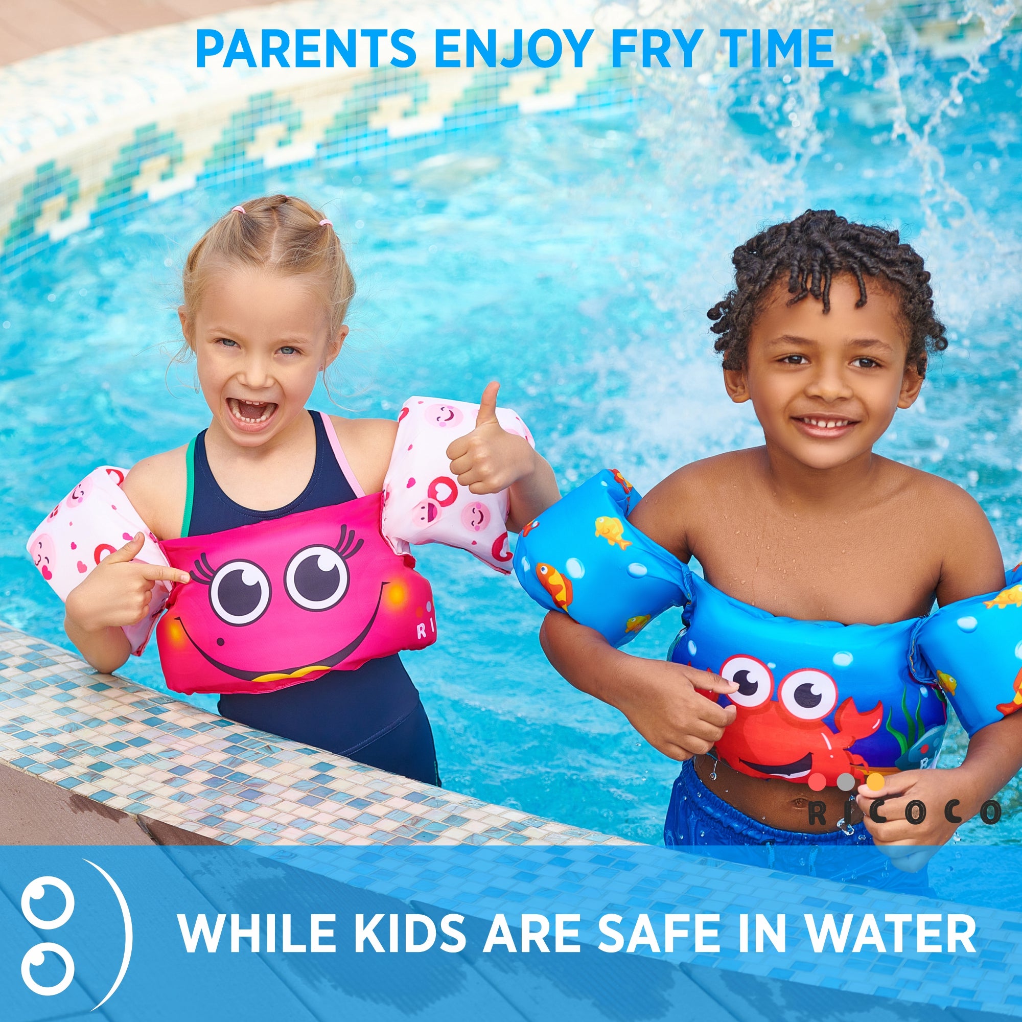 Toddler Life Jacket - Swim Vest Swim Floaties for Toddlers Girls