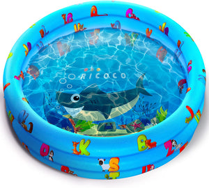 Small Pool for Kids, Small Kiddie Pool, Baby Pool for Kids 1-3 Years, Mini Pool for Toddlers & Infants, 32Inch, Small Inflatable Swimming Kiddie Pools for Outside and Inside, Durable Material Blue