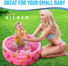 Load image into Gallery viewer, Small Pool for Kids, Small Kiddie Pool, Baby Pool for Kids 1-3 Years, Mini Pool for Toddlers &amp; Infants, 32Inch, Small Inflatable Swimming Kiddie Pools for Outside and Inside, Durable Material Pink