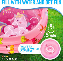 Load image into Gallery viewer, Small Pool for Kids, Small Kiddie Pool, Baby Pool for Kids 1-3 Years, Mini Pool for Toddlers &amp; Infants, 32Inch, Small Inflatable Swimming Kiddie Pools for Outside and Inside, Durable Material Pink